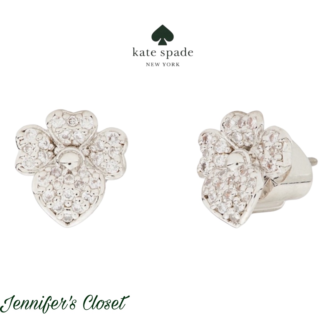 Kate Spade Earrings Nwt | Pave Flower Stud Earrings